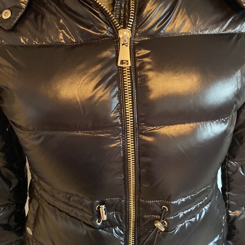 Zara Woman Glossy Black Down Jacket - Picture 2 of 6